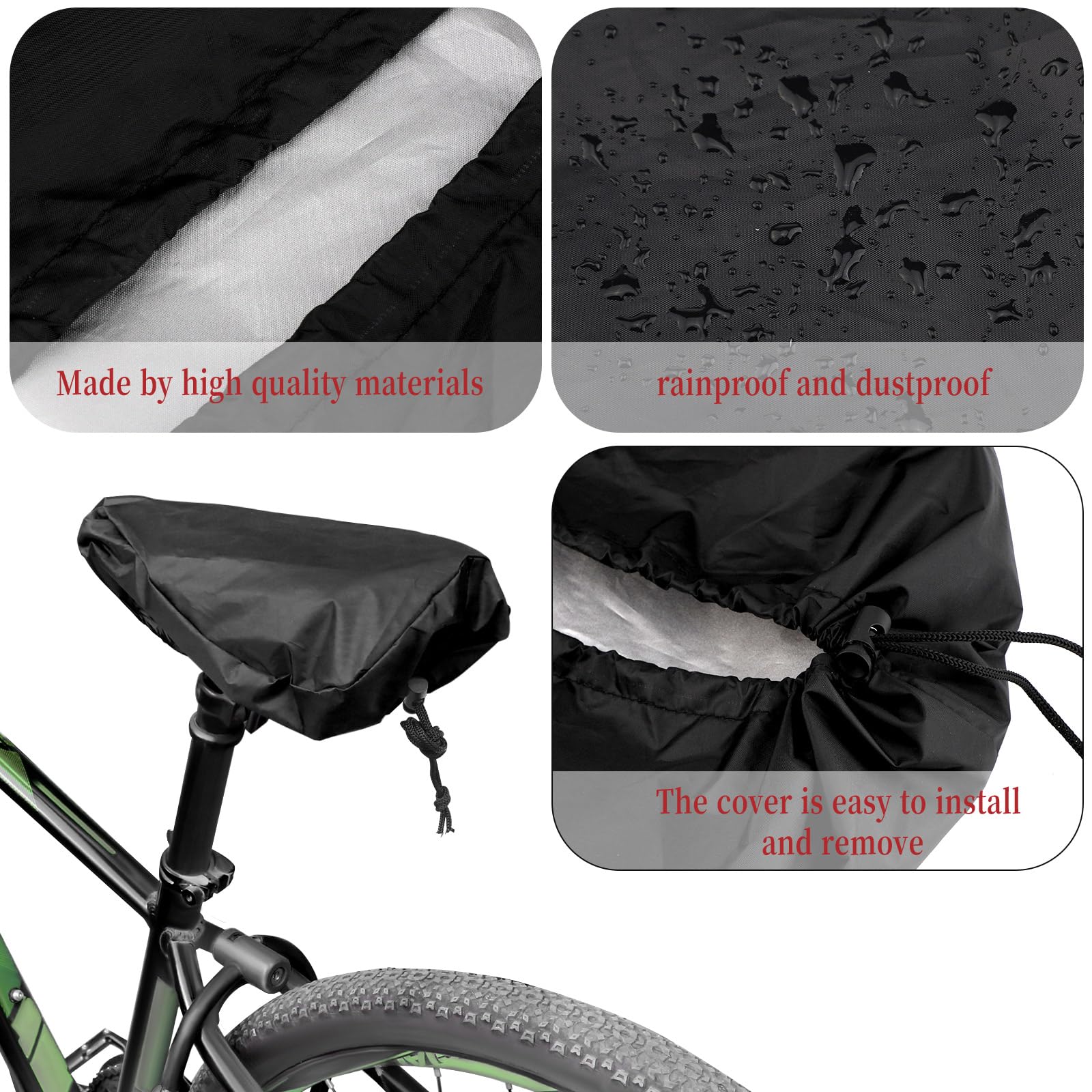 Housse de selle de vélo personnalisée drôle nouveauté avec texte photo, housse de selle de vélo personnalisée pour le sport, housse de selle de vélo