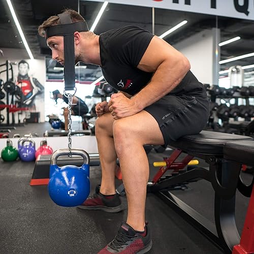 Miniatura 5 de Arnés de cuello para levantamiento de pesas  Correa gruesa para el cuello para entrenamiento, desarrollo de fuerza, resistencia, constructor