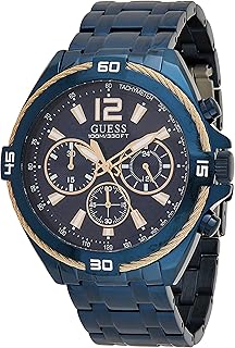 GUESS W1258G3,Men's Casual,Stainless Steel Case And Bracelet,Cronograph,Blue dial,100m WR