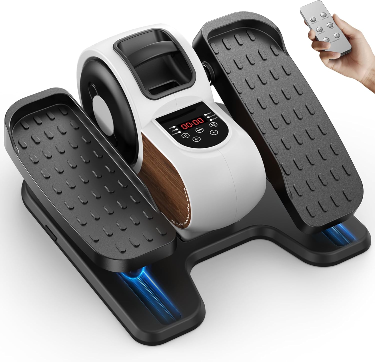 Under Desk Elliptical Machine,Ellipse Leg Exerciser for Seniors Fully Assembled,Quiet & Portable Electric Seated Pedal Exerciser with Remote Control,with 10 Adjustable Resistances & Speeds