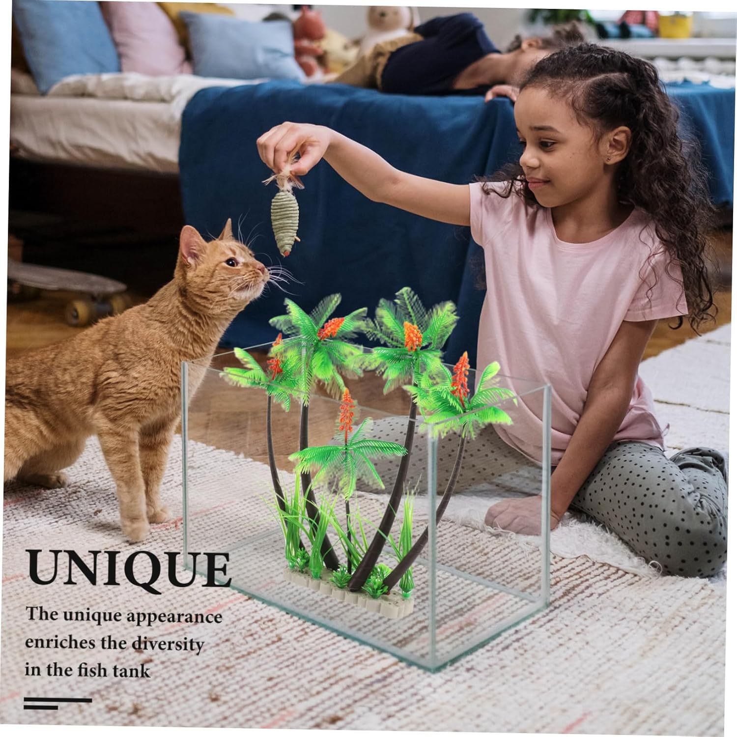 BESPORTBLE Lifelike Plastic Simulation Plants for Fish Tank Decor Versatile Greenery for Enhanced Exploration Safe Habitat for Aquatic Environments and Office Spaces