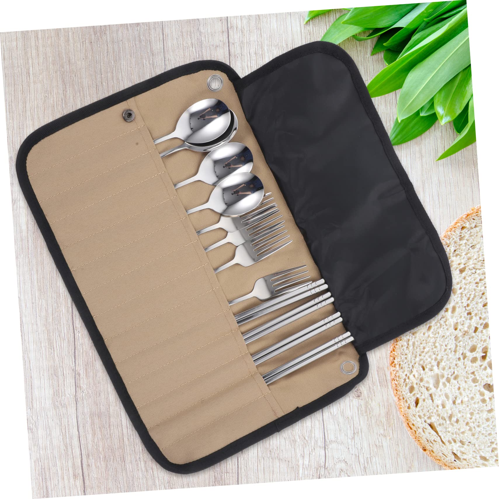 TOYANDONA Posate Da Campeggio Utensili Da Tavola Custodia Organizer Per Posate Portatile Per Barbecue Picnic Escursionismo e Uso Esterno
