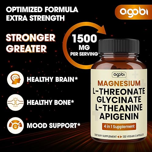 Miniatura 3 de Cápsulas de L-treonato de magnesio de 1500 mg - Soporte de fórmula extra concentrada - 120 píldoras - Sin gluten, sin OMG