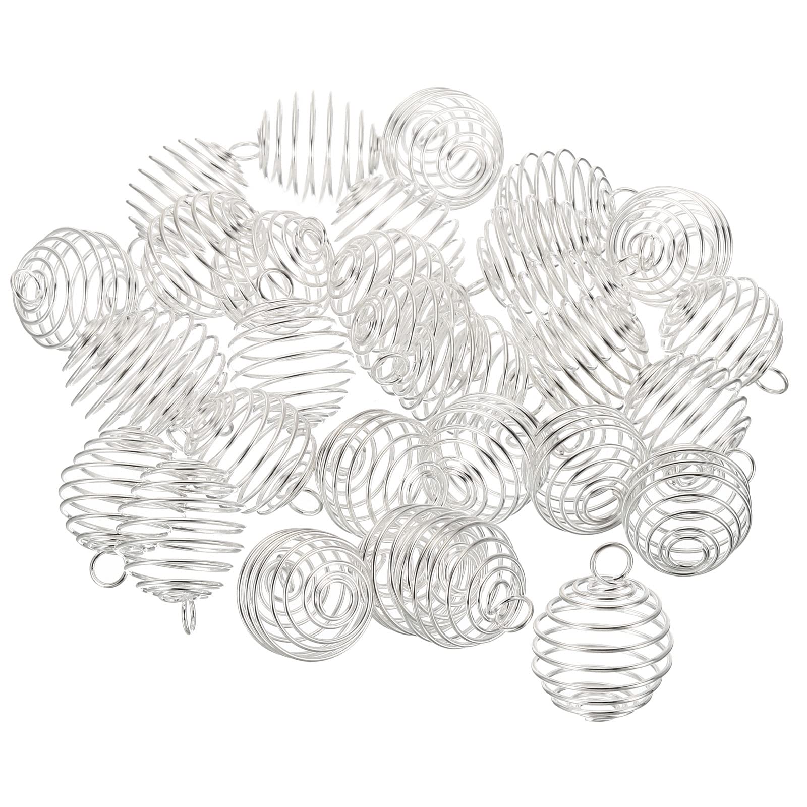 PATIKIL Spirale Perle Boite Pendentif, 30pcs 20x25 Mm