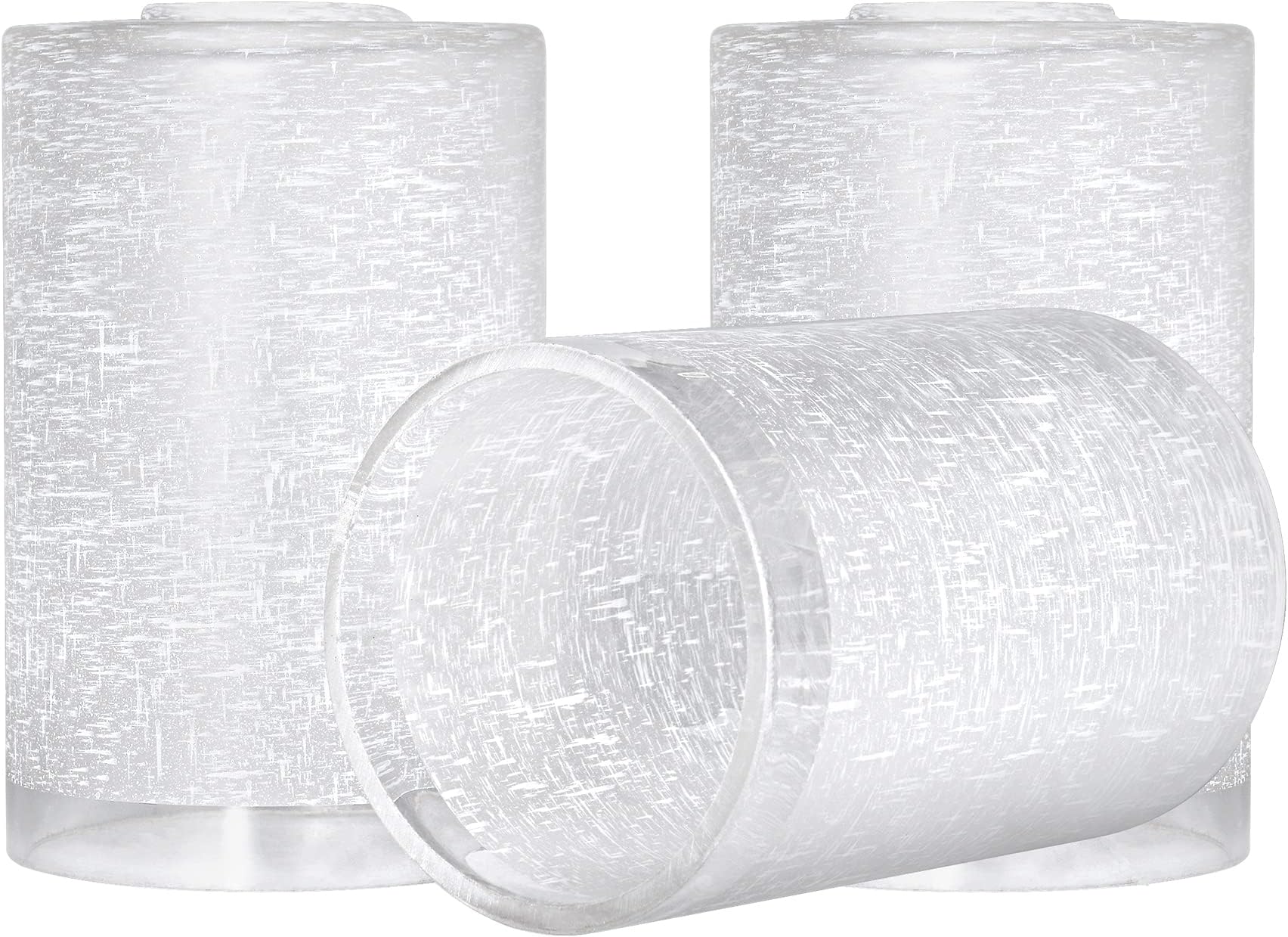 Skelang Small Hammered Lip-less Glass Lamp Shade, Globe Light Cover With Fitter Opening