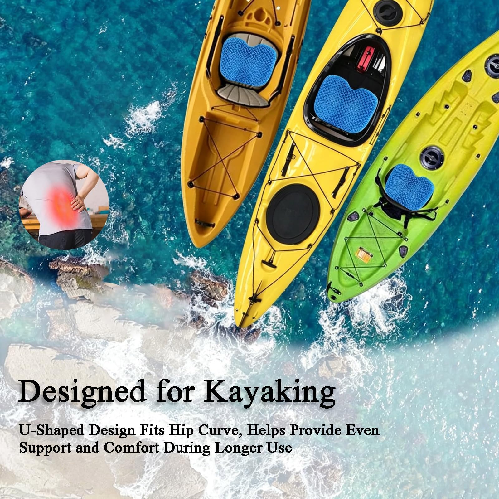 Cuscino Sedile Gel per Kayak per RTM Mambo PRO Solo Inflatable 2017-2026