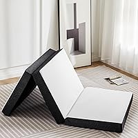 OLIXIS 3-Inch Tri-Fold Memory Foam Mattress Twin Size - Portable Foldable Floor Bed for Kids & Adults, CertiPUR-US Certified, Travel Camping Yoga Mat