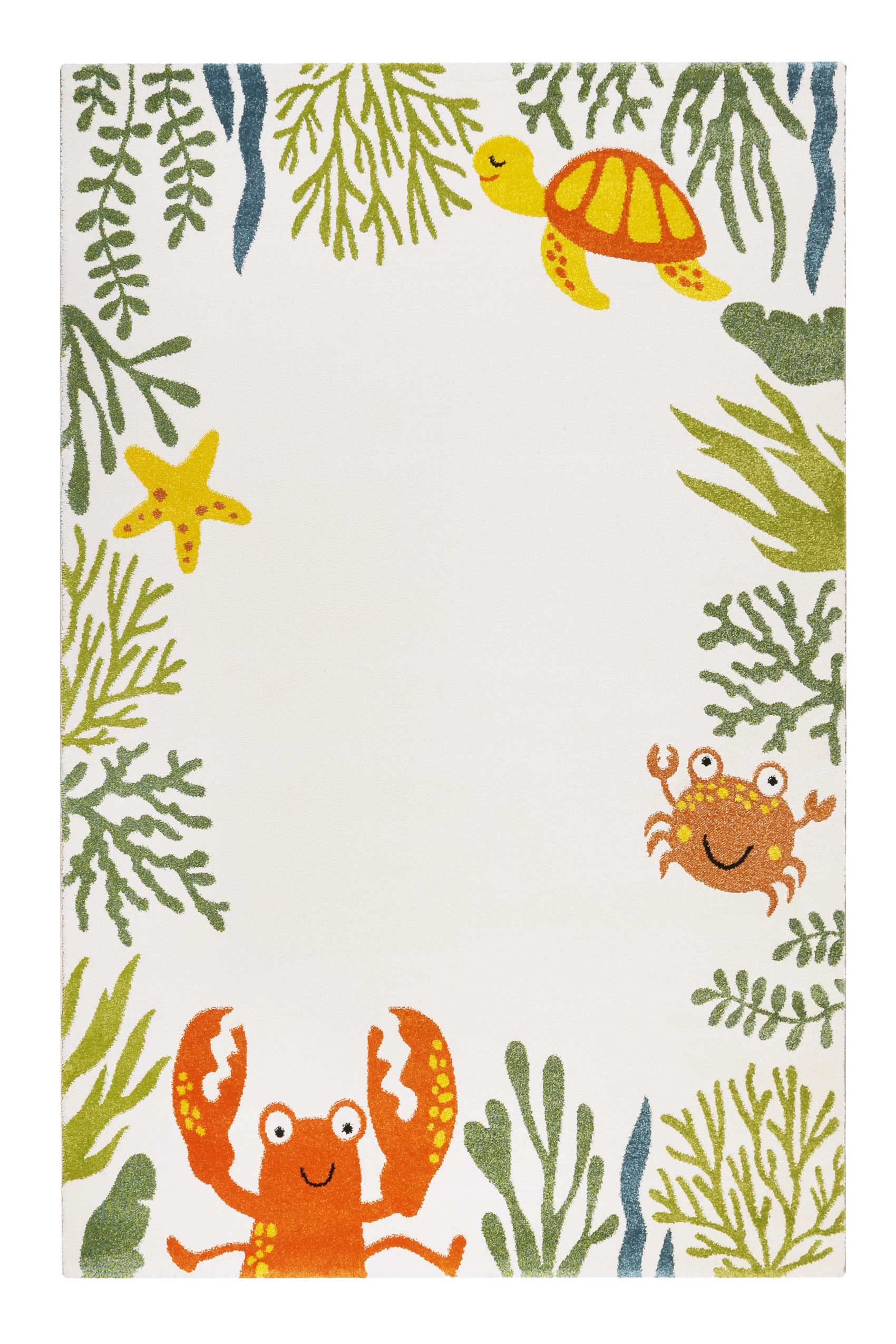 Esprit Tappeto WATERWORLD 160x225 Cm | Pelo Corto In Polipropilene Con Animali Marini | Certificato Oeko-Tex