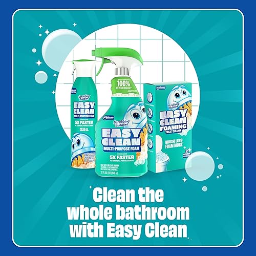 Miniatura 7 de Limpiador multiusos de baño con espuma fácil de limpiar Scrubbing Bubbles, botella de spray continuo, espuma de acción rápida, 13.58 onzas