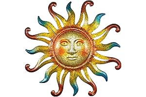 MACLARONX Metal Sun Wall Decor
