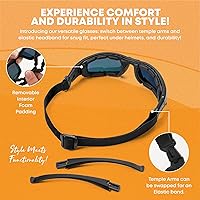 Vista 5 de Venture Pro Outdoors Kit de lentes de seguridad con lentes intercambiables, protección UV antiarañazos, protección ocular de caza para hombres