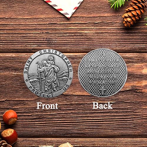 Miniatura 4 de SQEYYGI The Grim Reaper Morgan Hobo Coin chapado en plata sobre réplicas de monedas de cobre con elegante vitrina de monedas