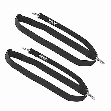 Adjustable Bimini Top Straps,Marine Awning Webbing Straps with Stainless Stee Heavy Duty Snap Hooks,Bimini Top Hardware,Marine Nylon Top Straps (Two Hooks Strap)