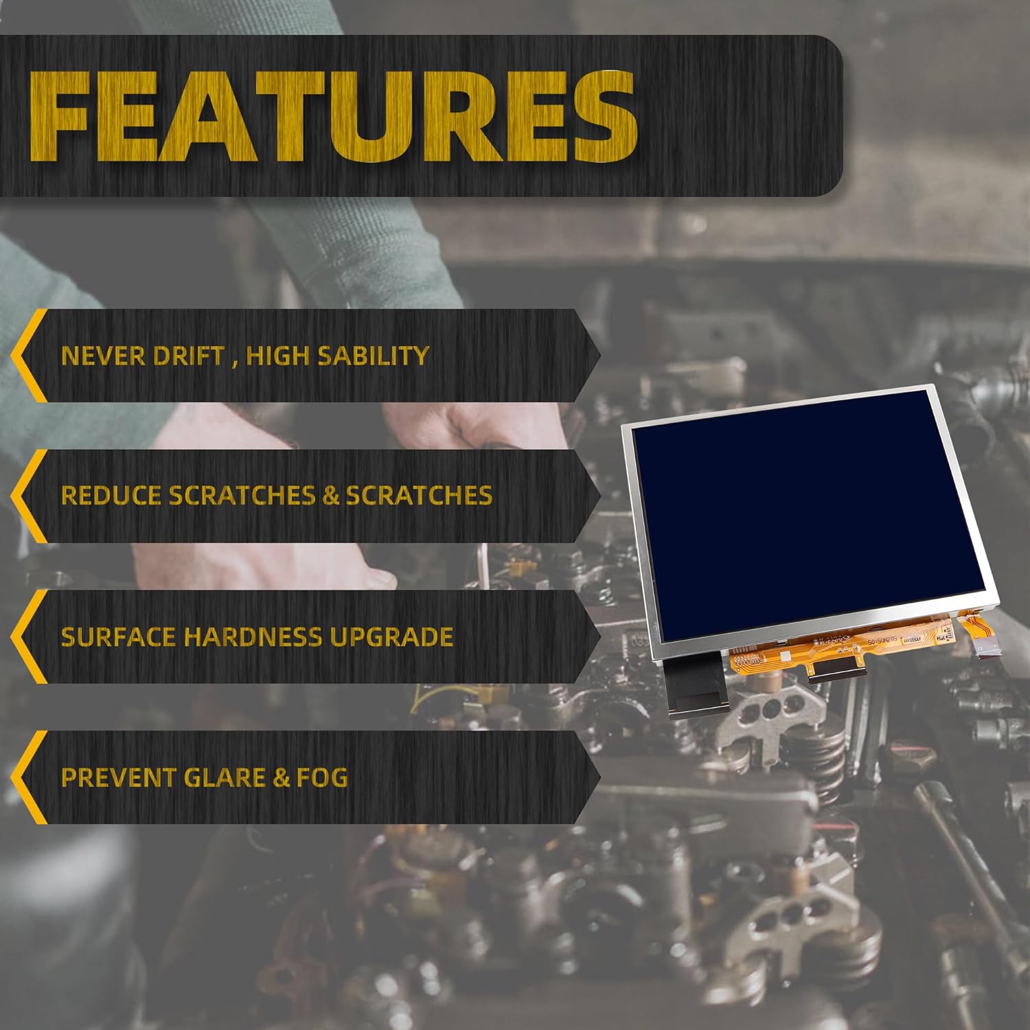 Dasbecan TDO-XGA084 Upgraded 8.4" Uconnect Touch Screen 4C UAQ LCD Monitor Radio Navigation Compatible with Dodge Ram Chrysler Charger Jeep Cherokee 2018-2023, Anti-Blue Light Screen