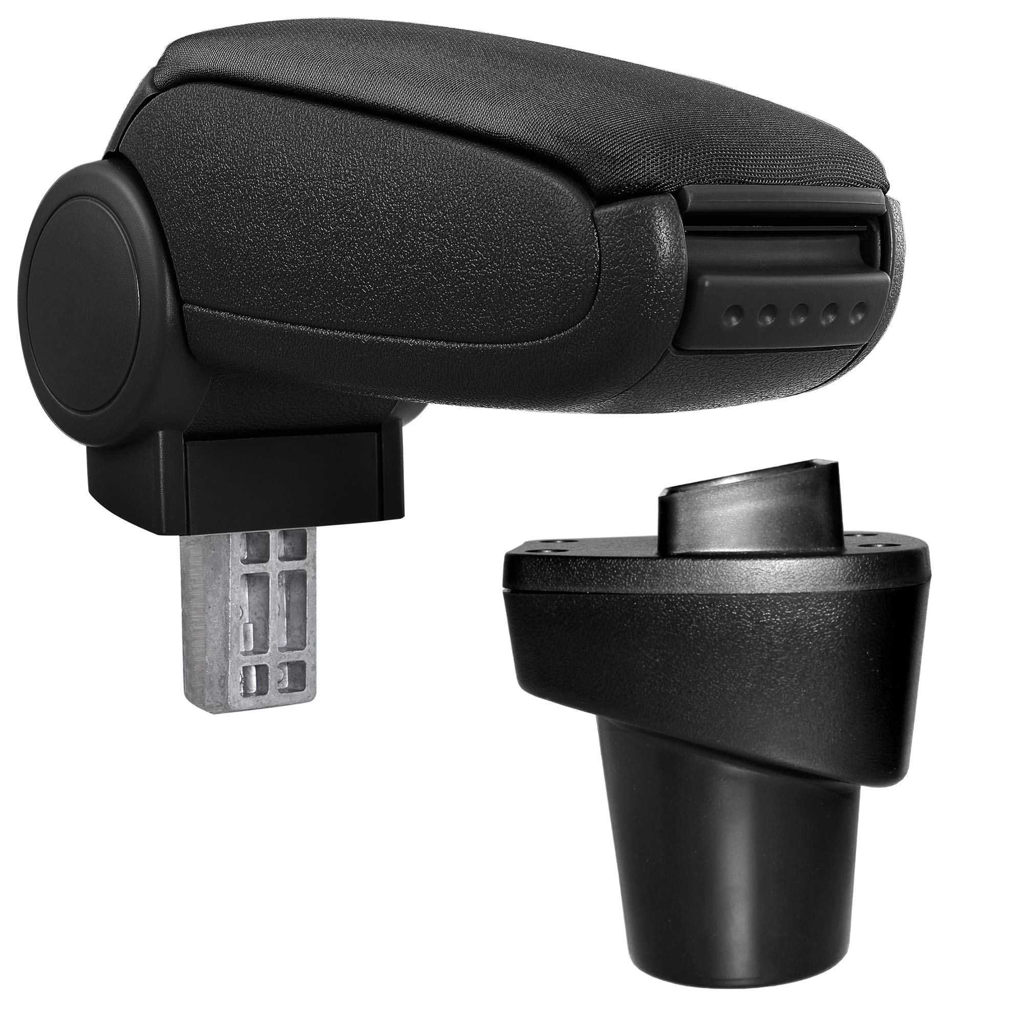 Accoudoir central avec compartiment textile noir compatible avec Citroën C1 II