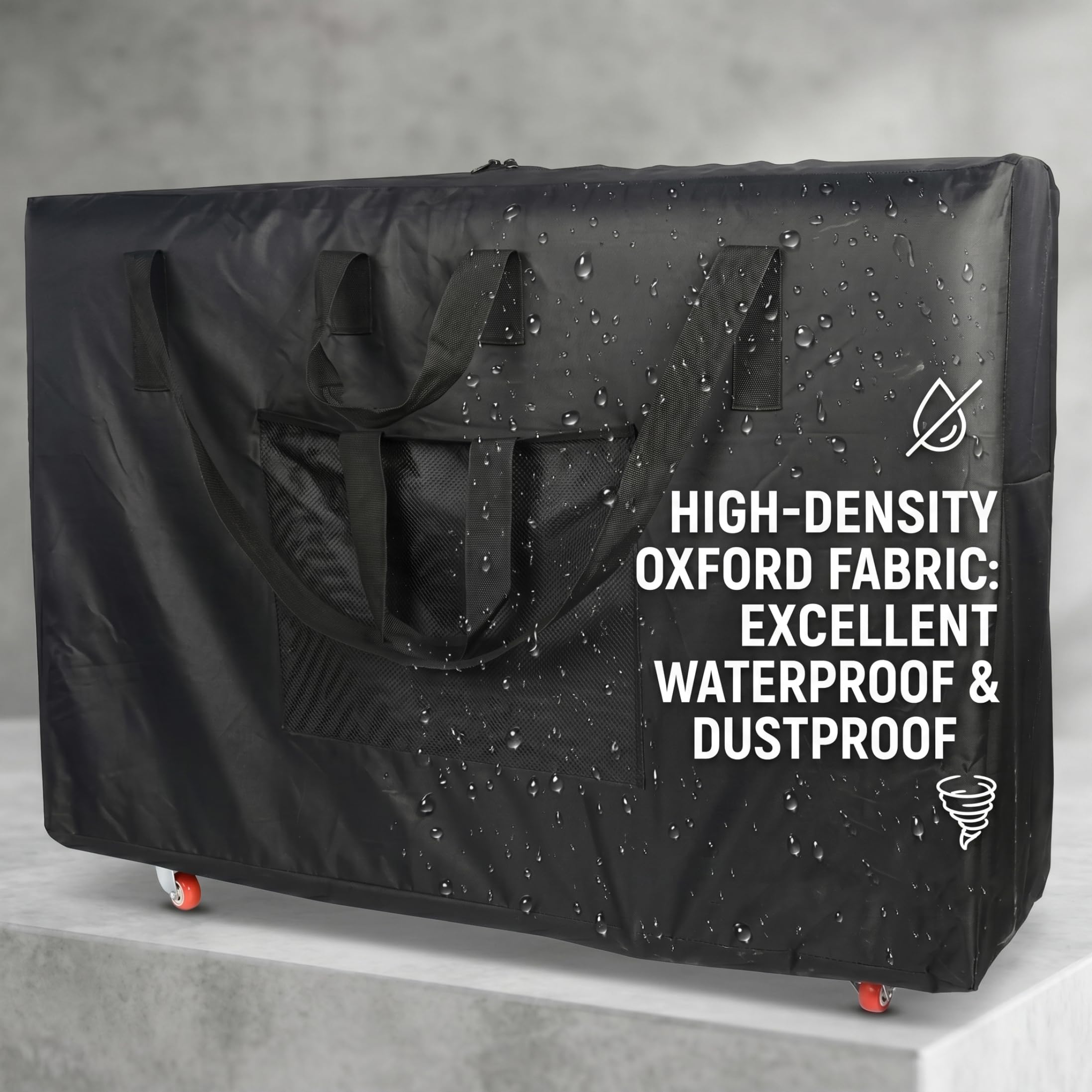 Custodia da trasporto per lettino da massaggio, Borsa per lettino da massaggio con ruote, Custodia da trasporto in tessuto Oxford impermeabile, Zaino/portatile per tavoli pieghevoli - Nero, 31, 50 pol