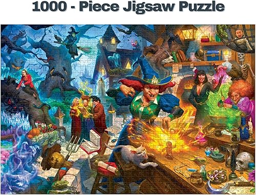 Miniatura 3 de Toynk Witches Wanion Mystical Puzzle para adultos y niños Desafiante rompecabezas de 1000 piezas Juego interactivo de rompecabezas Perfecto para