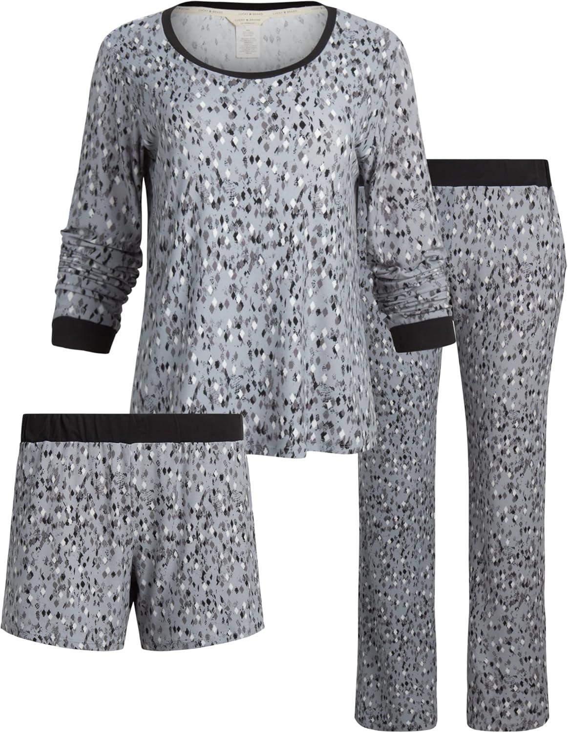 Lucky Brand Women's 3-Piece Pajama Set Long Sleeve Kuwait