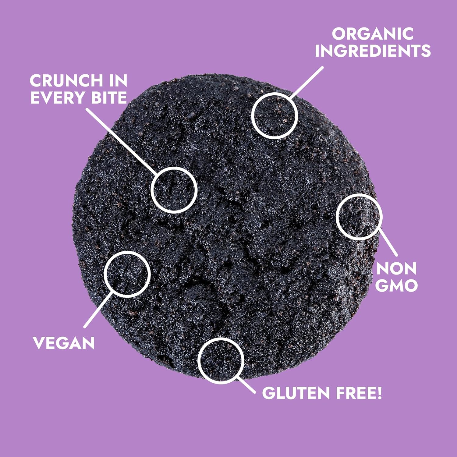 Bakeology Vegan Cookies- Chocolate Gluten Free Crunchy Mini Cookie Bites, Dairy Free, Non-GMO, 0g Trans Fat, Plant Based Dessert Sweets, Made with Coconut Oil & Pure Ingredients