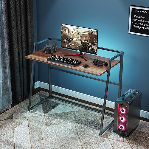 Miniatura 7 de EUREKA ERGONOMIC Escritorio plegable para espacios pequeños, mesa de escritorio plegable sin montaje, escritorio de computadora de 41 pulgadas, mesa