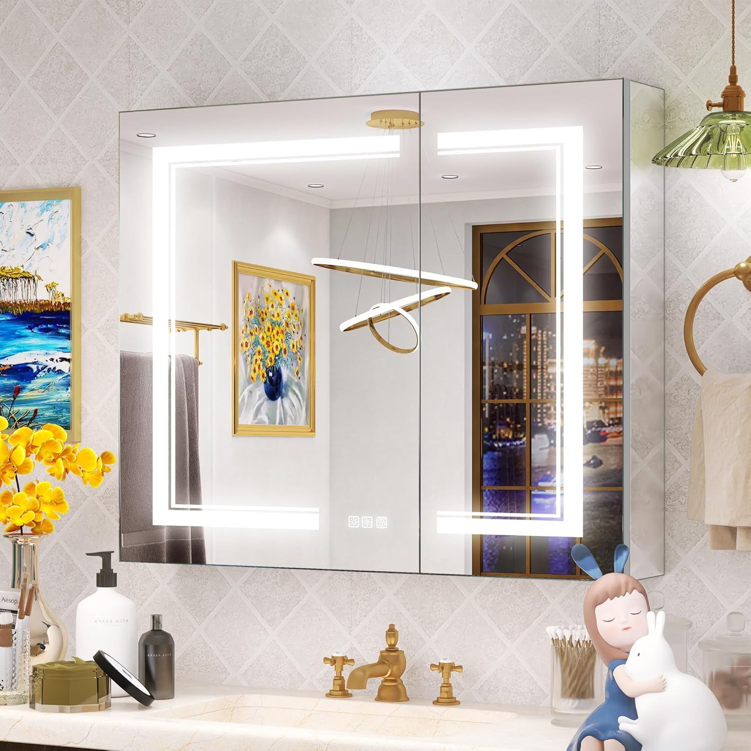 Amazon.com: Benime Medicine cabinets 36×30 Inch, Bathroom Medicne ...