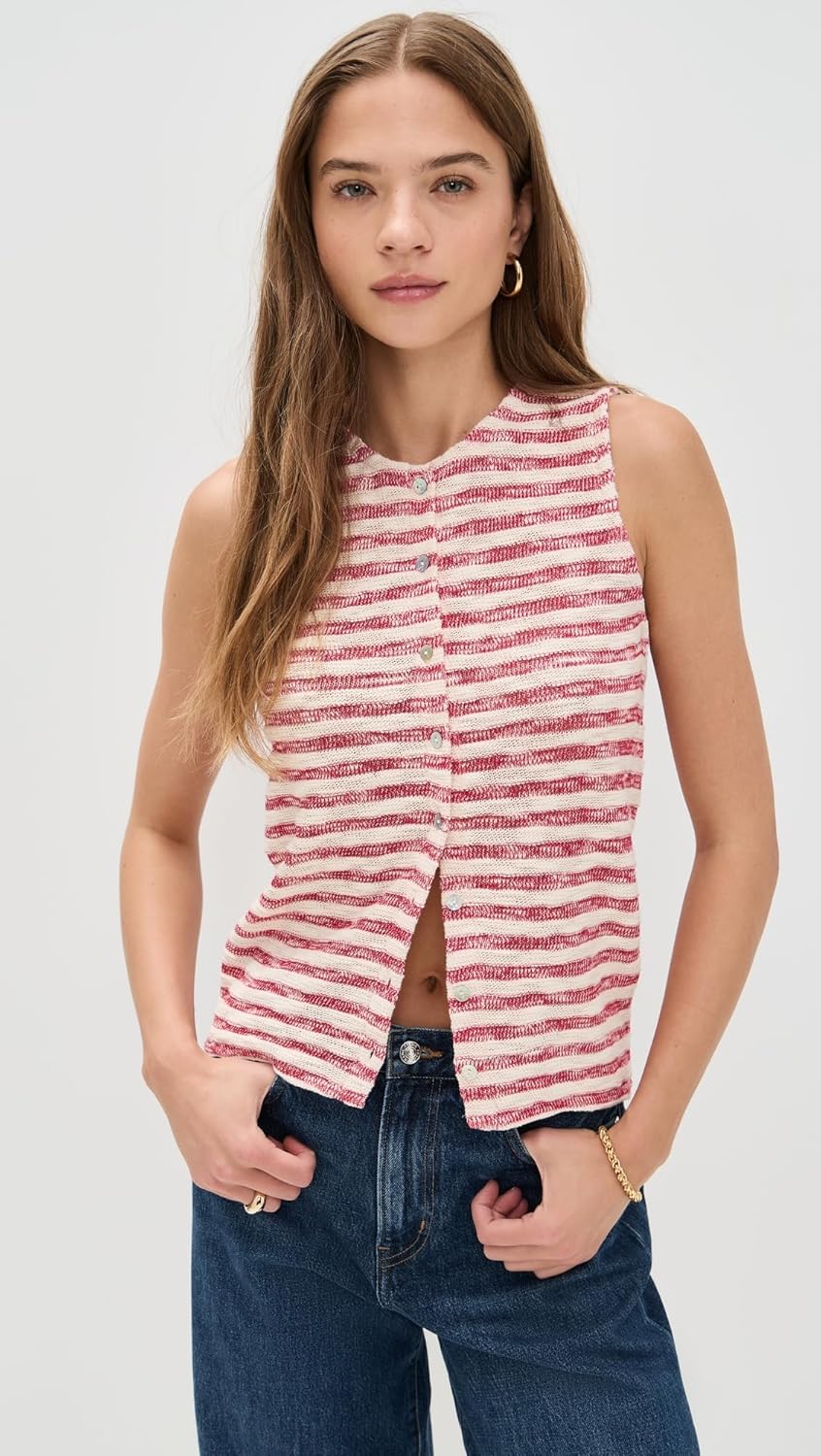 Madewell Women's Crew Neck Sweater Vest in Stripe - Image 2