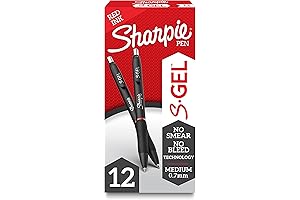 Sharpie S-Gel, 0.7mm Medium Point Red Gel Ink Pens (12-Pack)