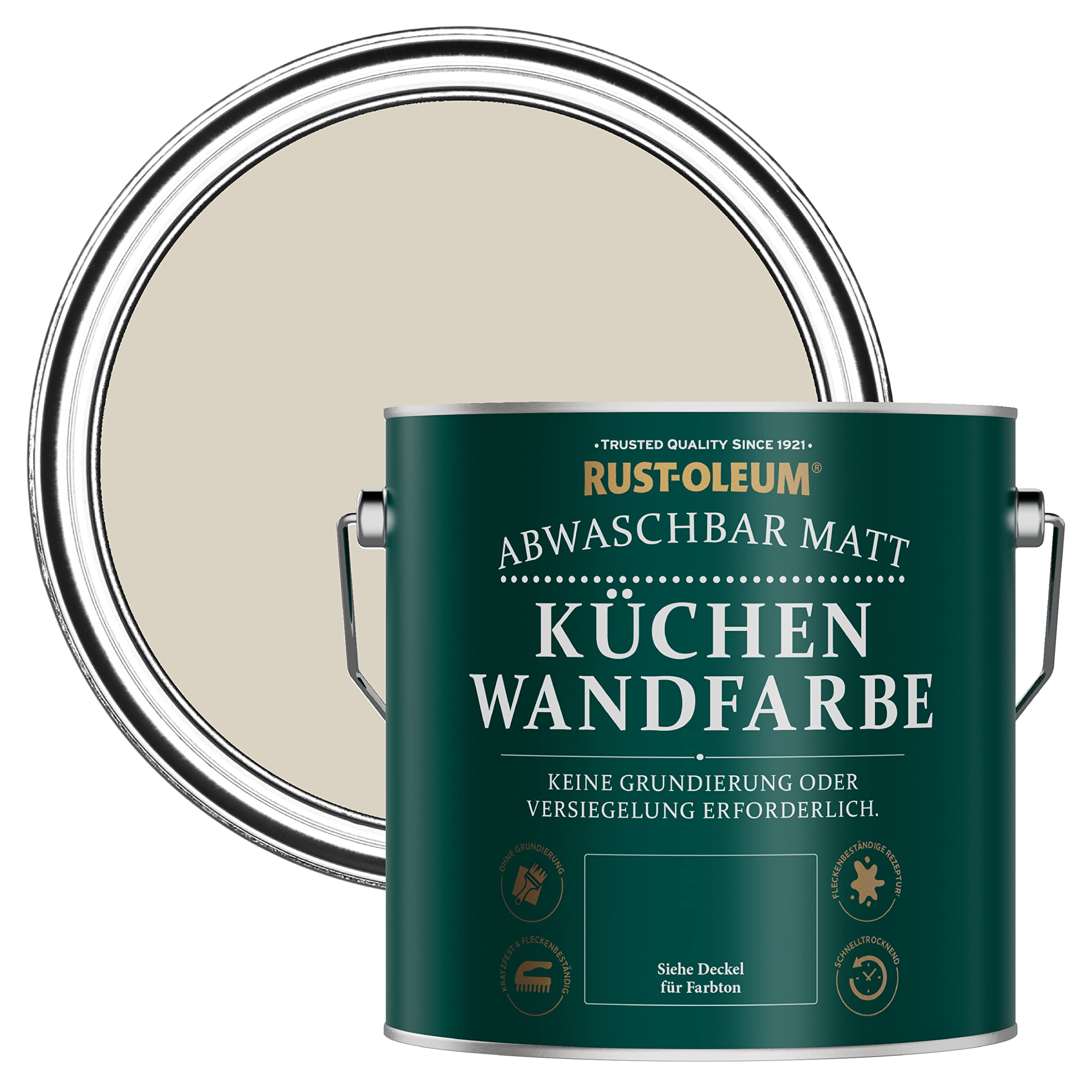 Rust-Oleum abwaschbare matte, geruchsarme beige Küchenwandfarbe - Jute 2,5 Litres