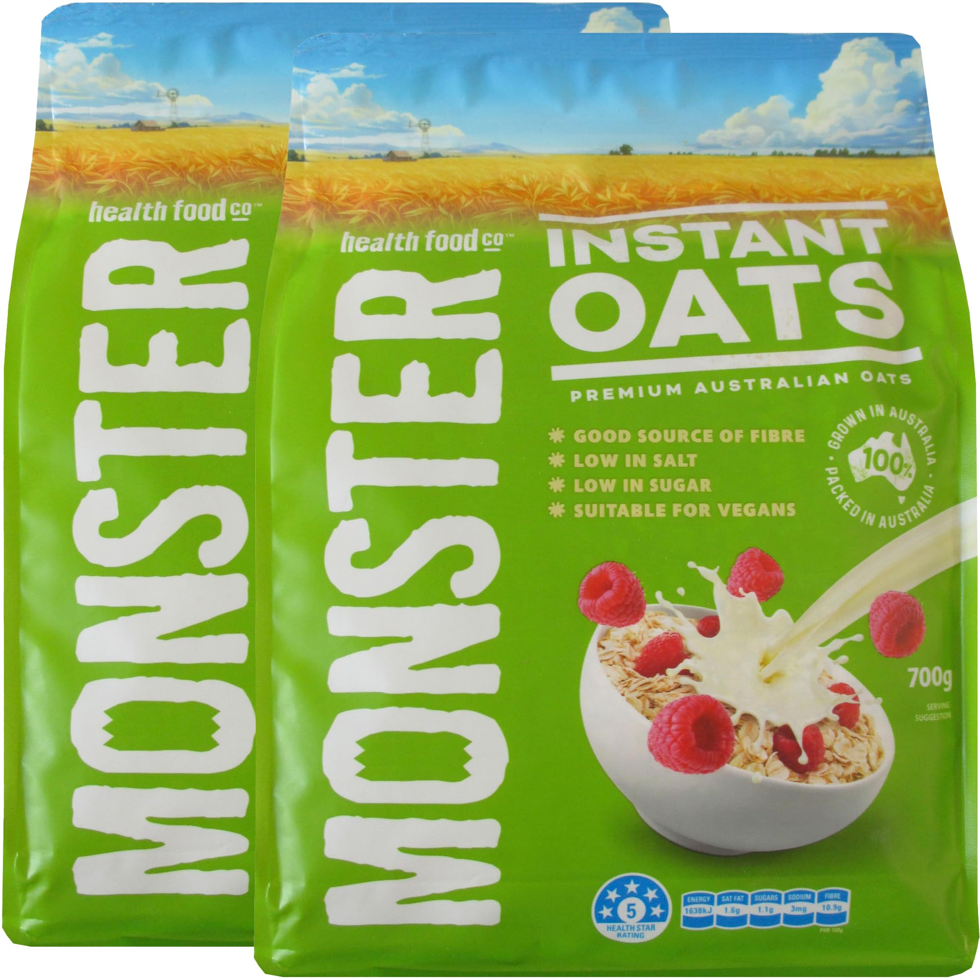 【ポイント47%】【実質975円】 MONSTER インスタントオーツ 700g×2袋