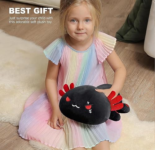 Miniatura 9 de Onsoyours - Peluche lindo de ajolote de 48 cm, animal de peluche grande y suave de salamandra, almohada grande de peluche, juguete de peluche kawaii