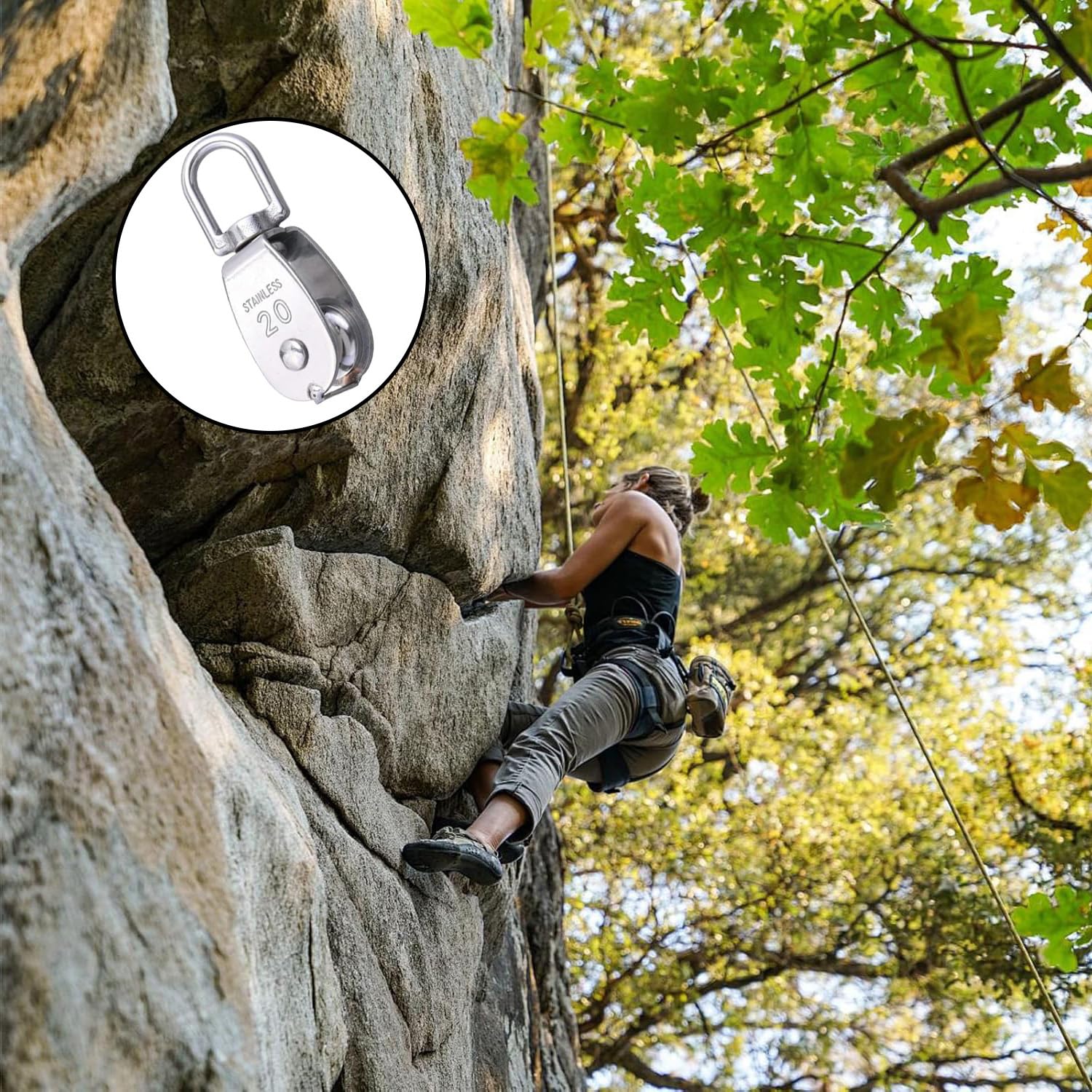 10 Pulegge M20 In Acciaio Inox 304 - Per Fino A 6mm, Capacità 75kg - Foto 2