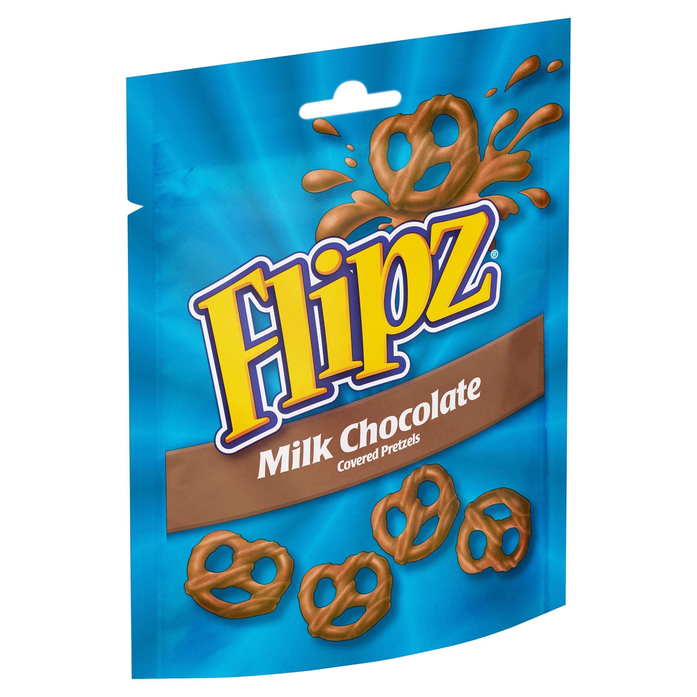 McVitie's Flipz Milk Chocolate Brezel, knusprige Salzbrezeln mit Milchschokolade, Salzgebäck mit süß-salzigem Geschmack für einzigartigen Knabberspaß, 1x90 g