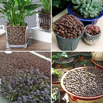 2LBS Leca Expanded Clay Pebbles Hydroponics Supplies for Indoor Garden Plants