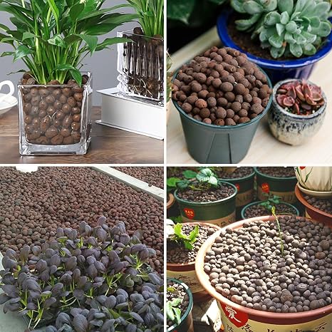 2LBS Leca Expanded Clay Pebbles Hydroponics Supplies for Indoor Garden Plants