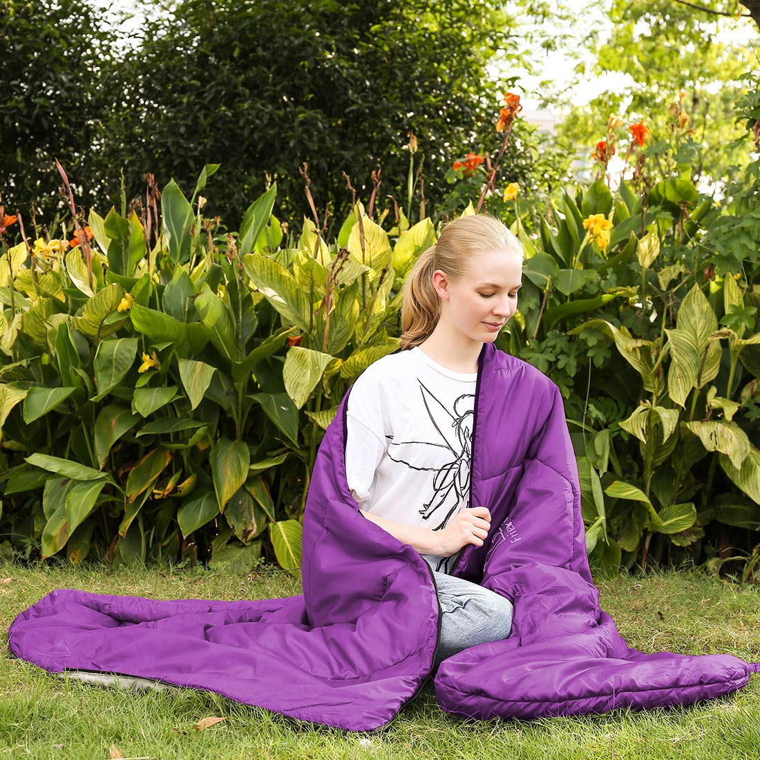 Tamaño XL versión Mejorada del Saco de Dormir de Camping 4 Estaciones, cálido y Fresco, Peso más Ligero, Adultos y niños Pueden Utilizar Bolsa de Camping Impermeable, Viajes y Actividades