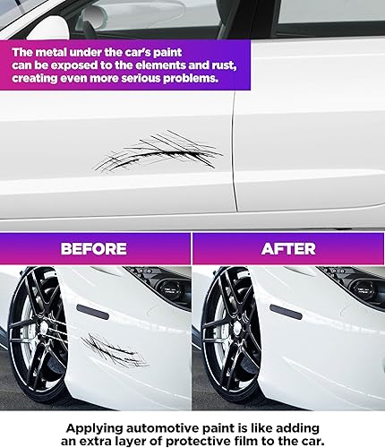 Miniatura 3 de YAKEFLY Bolígrafo de pintura de retoque de automóvil, pintura de retoque automotriz 2 en 1, reparación de arañazos de pintura de auto fácil y