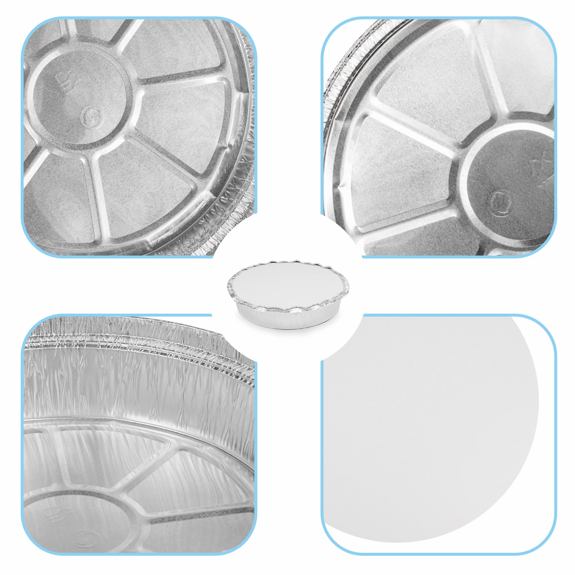 ACESA - Envase de Aluminio Redondo con Tapas de Cartón | Capacidad 1000ml | Recipiente Reutilizable y Reciclable | Ideal para Temperaturas Altas | 500 ud