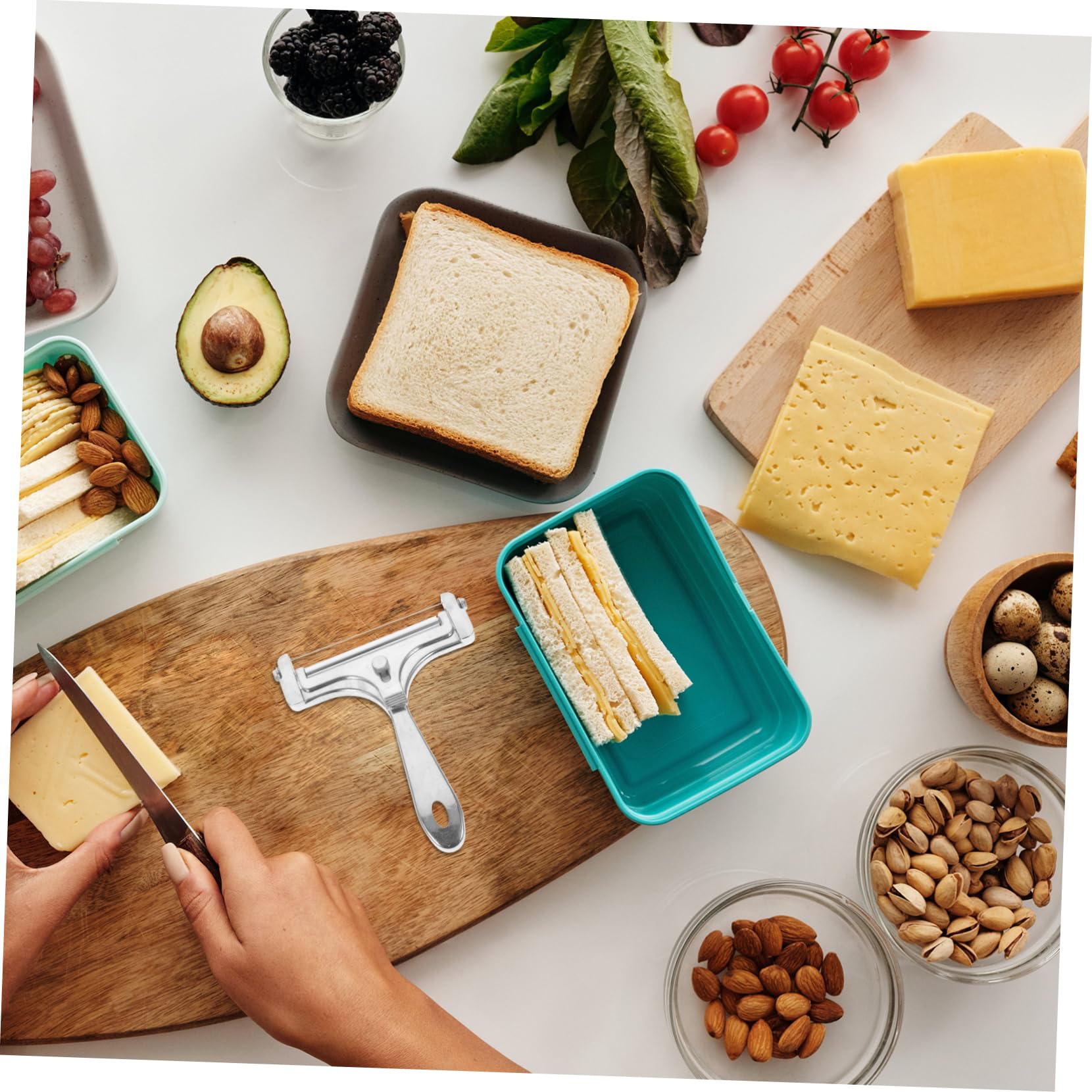GRIRIW 1 Set Cheese Slicer with Wire Cutter Handheld Kitchen Tool for Block Cheese for Parties and Entertaining Easy to Clean and Maintain present for Cooking Enthusiasts