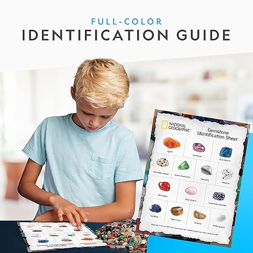 Miniatura 4 de NATIONAL GEOGRAPHIC - Piedras preciosas pulidas de calidad, piedras y cristales de 0.25 y 0.75 a granel, uso para grava de acuario, roca de río,
