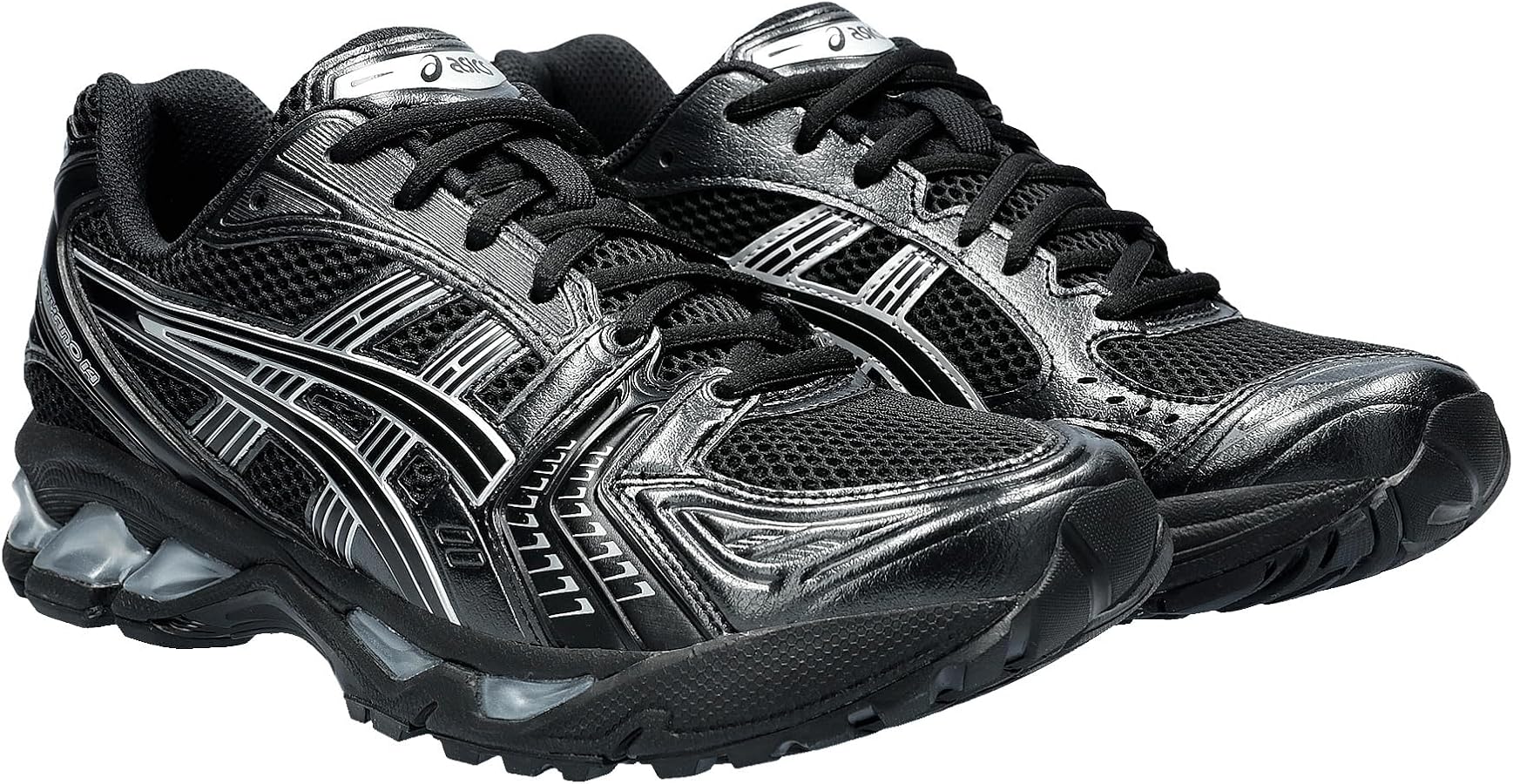 靴 asics GEL-KAYANO 14 BLACK/PURE SILVER Amazon.com | Black/Pure Silver Asics Gel-Kayano 14 | Road Running