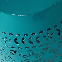 Vista 8 de Christopher Knight Home Ruby Outdoor - Mesa auxiliar de hierro de 12 pulgadas, color verde azulado