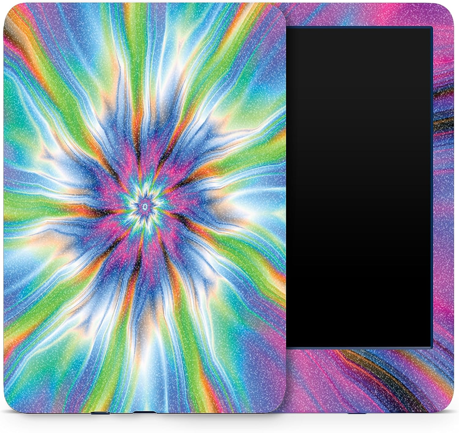 MightySkins Glossy Glitter Skin Compatible with Amazon Kindle 6-inch 11th Gen (2022) Full Wrap - Prismatic Vortex | High-Gloss Glitter Finish | Easy to Apply | Made in The USA