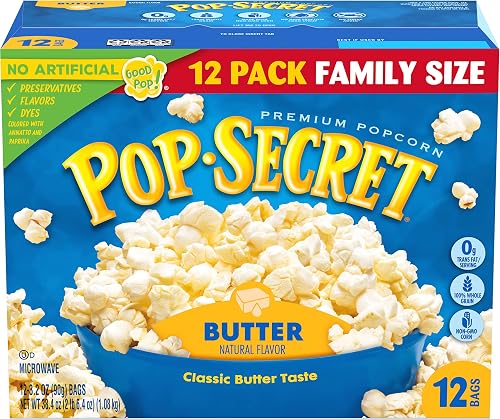 Secret Beurre de maïs soufflé pour micro-ondes 12 ct (sacs d Pop