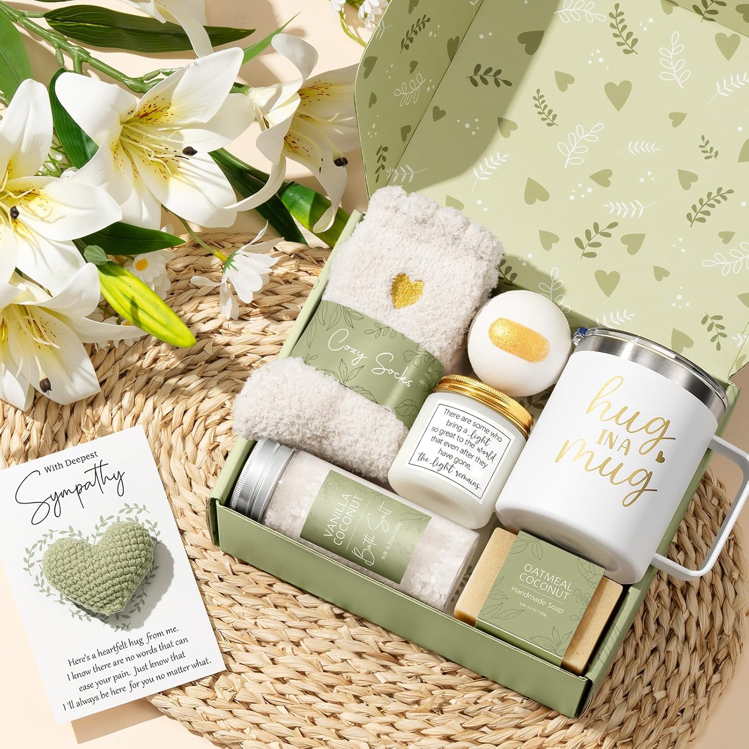 Sympathy Gift Baskets Sympathy Gifts for Loss of Loved One Mother Father Husband Mom Dad, Memorial Grief Condolences Bereavement Gift Ideas for Loss, Miscarriage Gifts for Mothers Women Care Package - Image 4