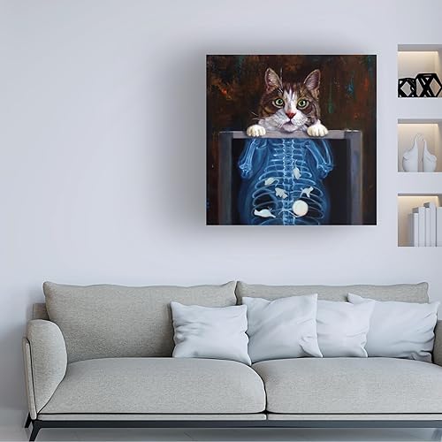 Miniatura 2 de Trademark Fine Art Lucia Heffernan - Lienzo decorativo para pared, diseño de escaneo de gato, para sala de estar, dormitorio u oficina, 18 x 18