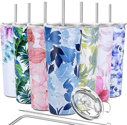 Vaso aislado al vacío de acero inoxidable THILY 26 onzas taza de viaje con triple aislamiento con tapa a prueba de salpicaduras para café helado y