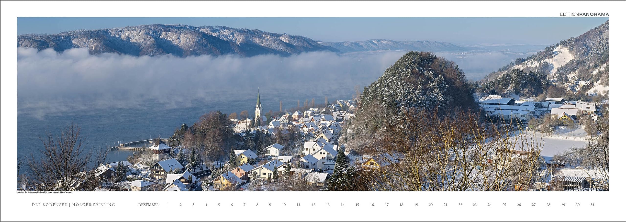 Der Bodensee: Immerwährender Panorama-Kalender, 110 x 39 cm