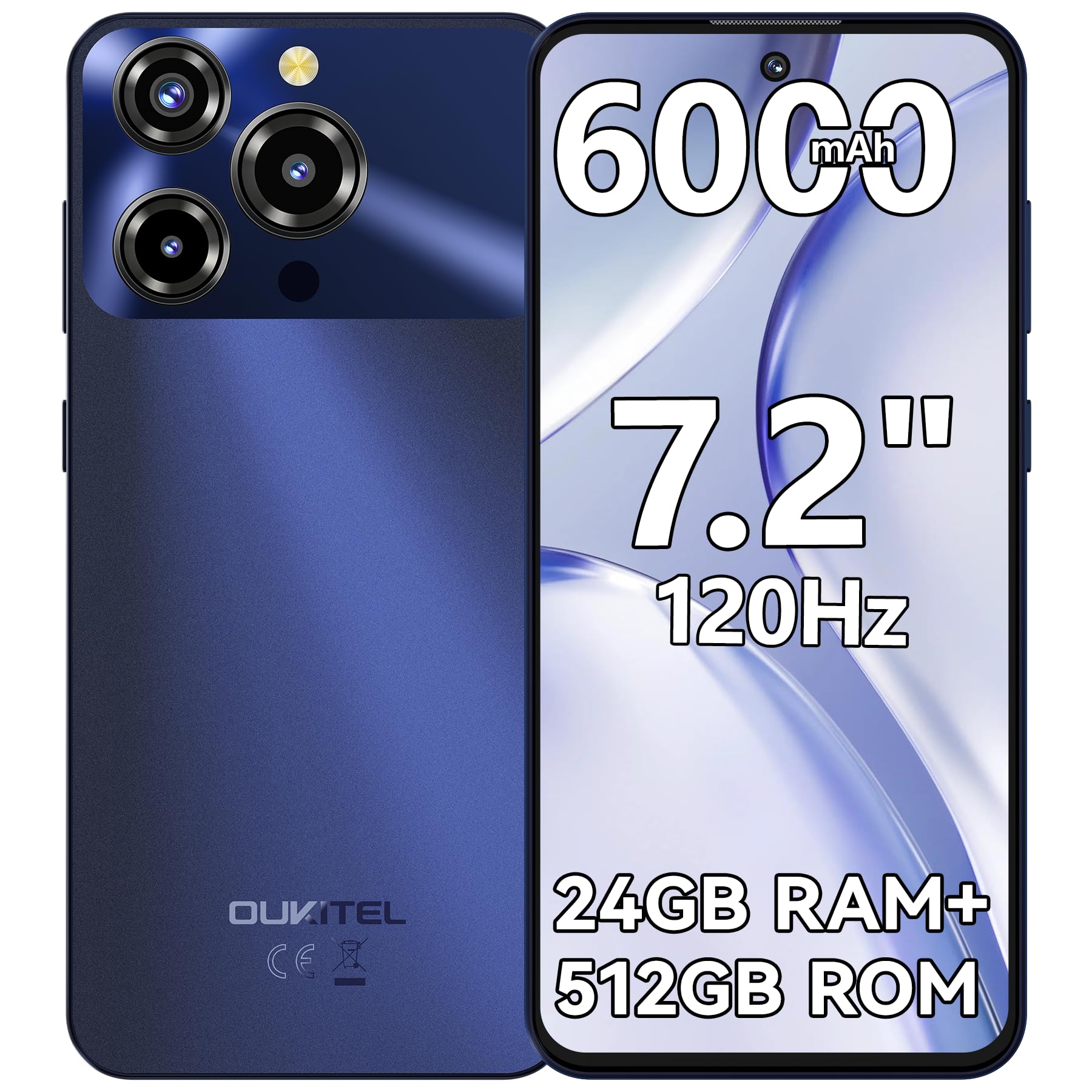 Amazon | OUKITEL SIMフリー スマートフォン 本体 C69 7.2インチ HD 大