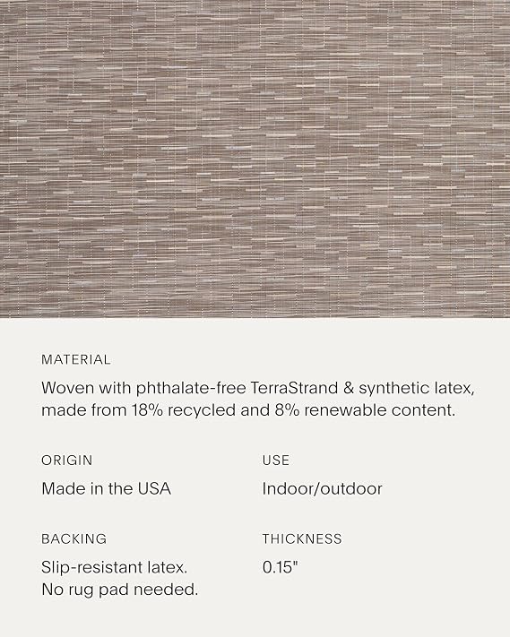 Chilewich Bamboo Rug with Slip-Resistant Backing