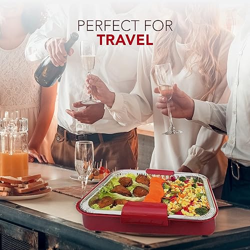 Miniatura 6 de Bandeja portadora de papel de aluminio con 2 bandejas de papel de aluminio Exultimate (rojo)